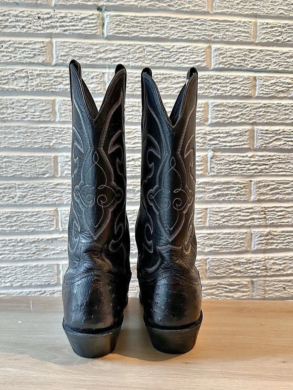 Full Quill Ostrich Leather Cowboy Boots/Western Stitching Shaft/Mens Size 10XE - Picture 3 of 9